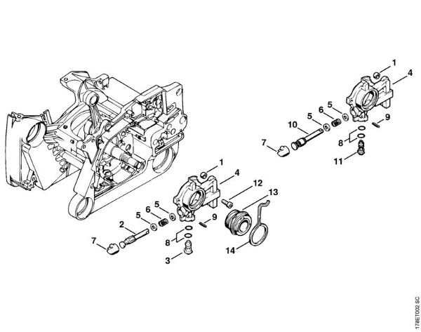 Oil pump Gasoline chain saws (MS) MS 660-Magnum Stihl