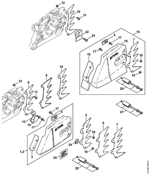 Chain sprocket cover Gasoline chain saws (MS) MS 660-W Stihl