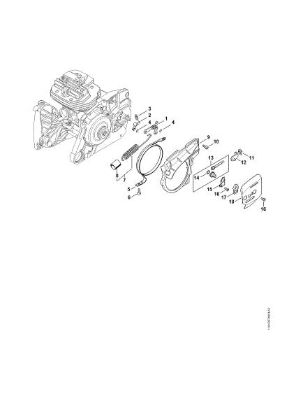 Picture of Chain brake, Chain tensioner MS 661 C-M