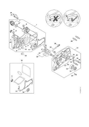 Picture of Crankcase   188163090 MS 661 C-M