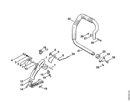 Handle, Handlebar Gasoline chain saws (MS) MS 720 Stihl
