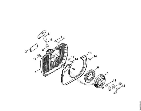 Rewind starter Gasoline chain saws (MS) MS 780-R Stihl