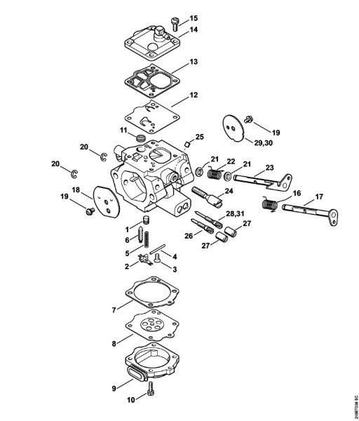 Carburetor WG-12, WG-13 Gasoline chain saws (MS) MS 880-R Stihl