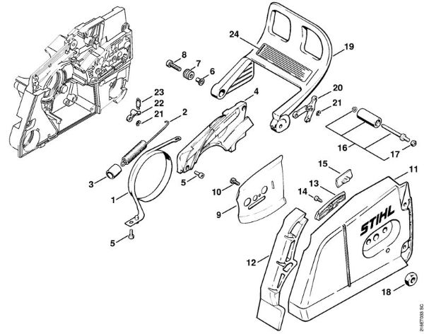 Chain brake Gasoline chain saws (MS) MS 880-R Stihl