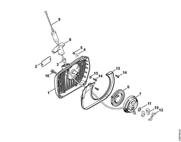 Rewind starter Gasoline chain saws (MS) MS 880-R Stihl
