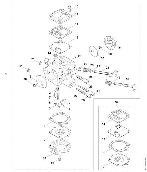 Picture of Carburetor parts MS 881