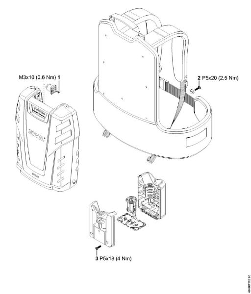 Tightening torques Batteries (AK, AP, AR, AS, PS) AR 2000 Stihl