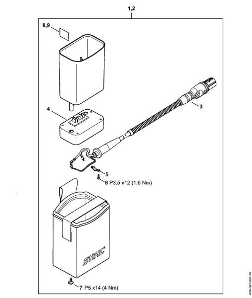 Connecting cable Battery belts AP belt bag with connecting cord Stihl