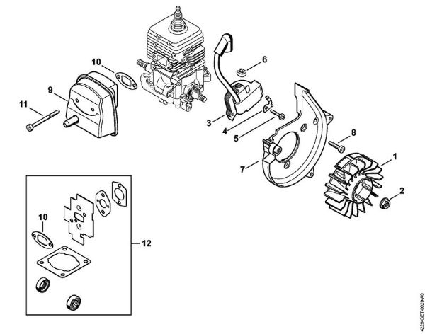 Ignition system, Muffler Blowers (BG, BR) BG 50 Stihl