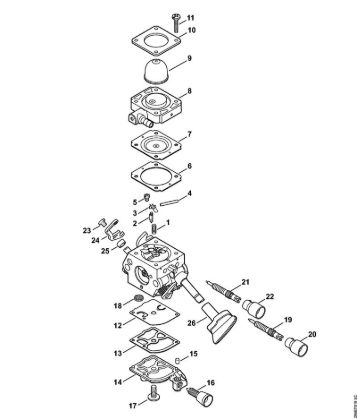 Carburetor C1M-S260 (037.2018) Blowers (BG, BR) BG 56 Stihl