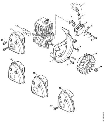 Ignition system, Muffler Blowers (BG, BR) BG 56 Stihl