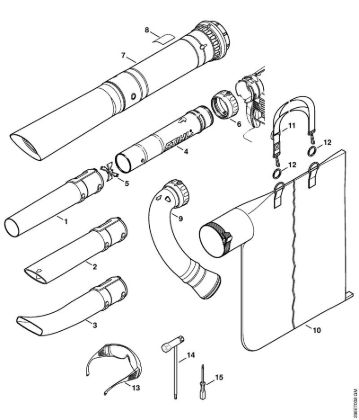 Nozzle, Vacuum attachment Blowers (BG, BR) BG 56-D Stihl