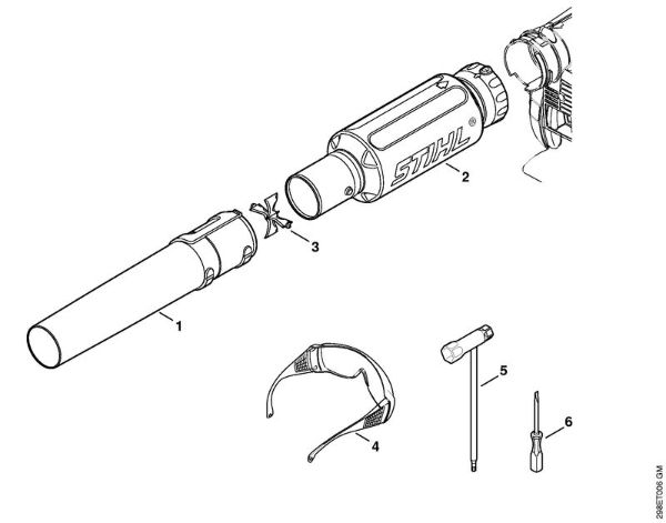Nozzle, Extras Blowers (BG, BR) BG 66-D Stihl