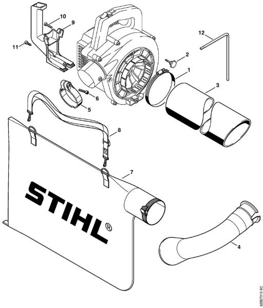 Vacuum attachment Blowers (BG, BR) BG 72 Stihl