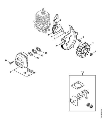 Ignition system, Muffler BG 85-DZ Blowers (BG, BR) BG 85-DZ Stihl