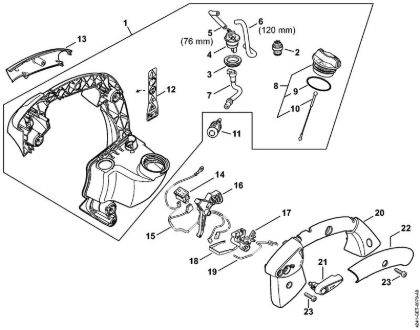 Handle frame Blowers (BG, BR) BG 86 Stihl