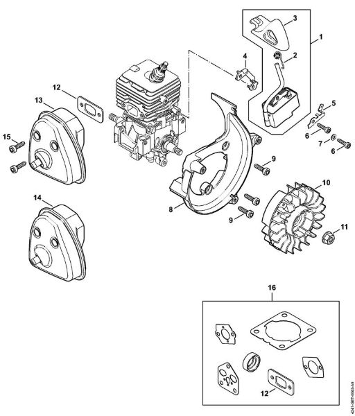 Ignition system, Muffler BG 86, BG 86 C-E Blowers (BG, BR) BG 86 Stihl