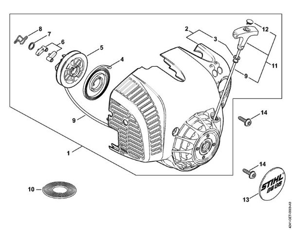 Rewind starter Blowers (BG, BR) BG 86 Stihl