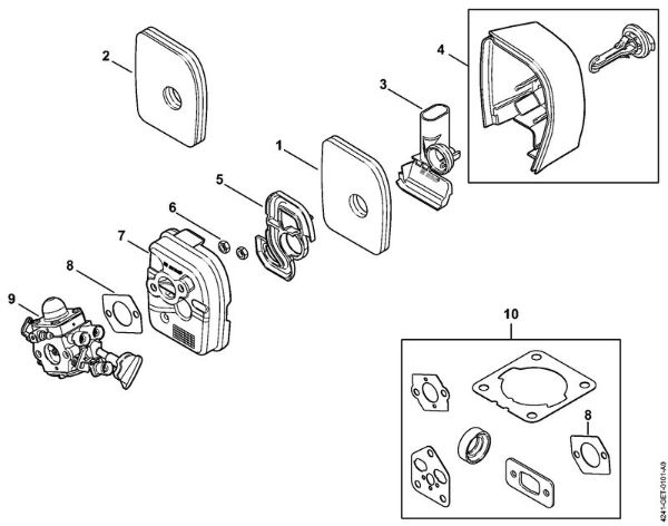 Air filter (12.2012) BG 86, BG 86 C-E, BG 86 C-E Z, BG 86-Z Blowers (BG, BR) BG 86 C-E Stihl