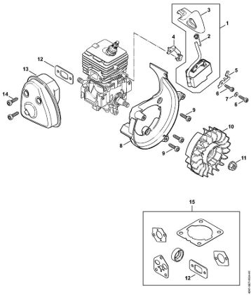 Ignition system, Muffler BG 86 C-E D, BG 86-D Blowers (BG, BR) BG 86 C-E D Stihl