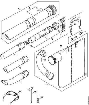 Nozzle, Vacuum attachment Blowers (BG, BR) BG 86 C-E D Stihl