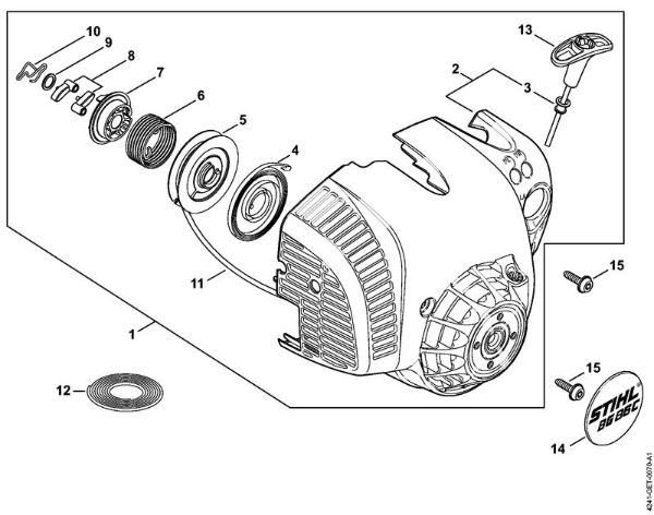 Rewind starter ErgoStart/Easy2Start Blowers (BG, BR) BG 86 C-E D Stihl