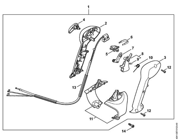 Control handle Blowers (BG, BR) BR 200 Stihl