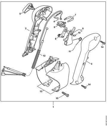 Control handle Blowers (BG, BR) BR 200 Stihl