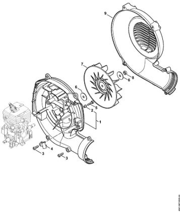 Fan housing, Fan wheel Blowers (BG, BR) BR 200-D Stihl