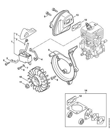 Ignition system, Muffler Blowers (BG, BR) BR 200-D Stihl