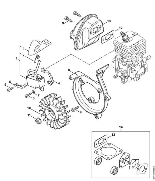 Ignition system, Muffler Blowers (BG, BR) BR 200-D Stihl