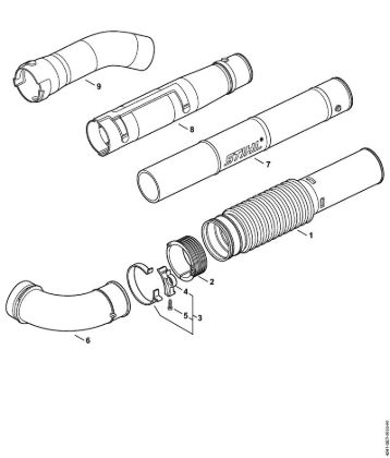 Pleated hose, Blower tube Blowers (BG, BR) BR 200-D Stihl