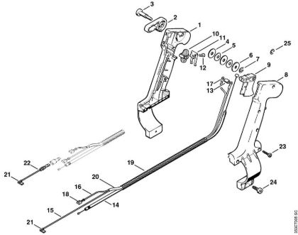 Control handle Blowers (BG, BR) BR 320 Stihl