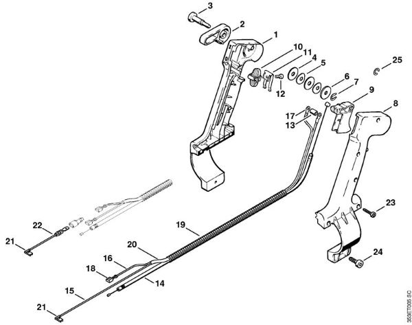 Control handle Blowers (BG, BR) BR 320 L Stihl