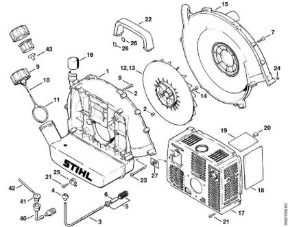 Fan housing Blowers (BG, BR) BR 320 L Stihl