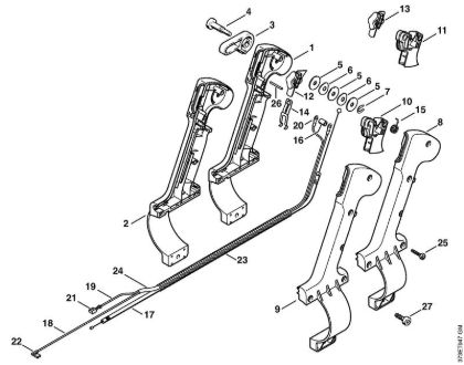Control handle Blowers (BG, BR) BR 340 Stihl