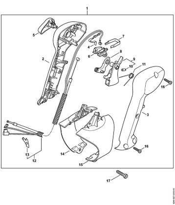 Control handle Blowers (BG, BR) BR 350 Stihl