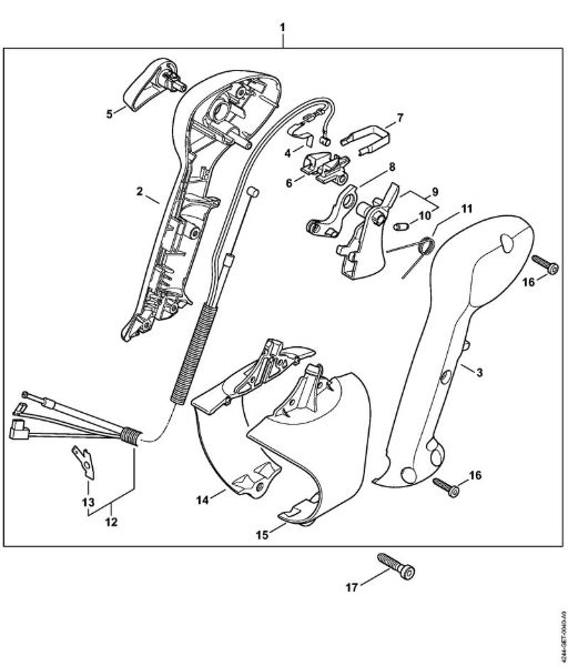 Control handle Blowers (BG, BR) BR 350 Stihl