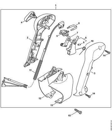 Control handle (32.2015) Blowers (BG, BR) BR 350 Stihl