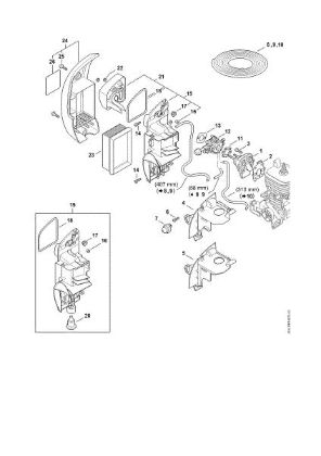 Picture of Spacer flange, Air filter BR 350