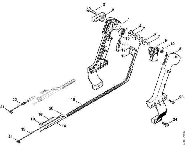 Control handle BR 420 C (46.2001) Blowers (BG, BR) BR 420 C Stihl