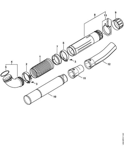 Pleated hose, Blower tube Blowers (BG, BR) BR 450 Stihl