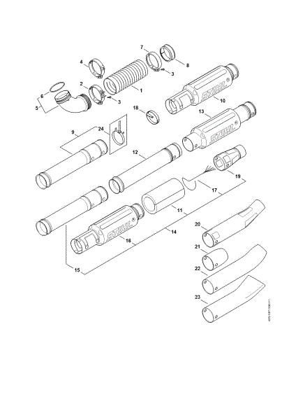 Picture of Pleated hose, Blower tube BR 500