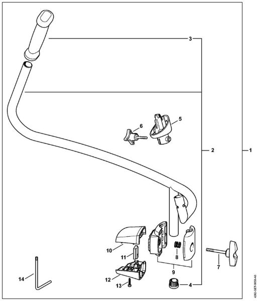 Bike handle Blowers (BG, BR) BR 550 Stihl