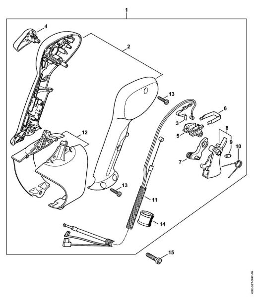 Control handle Blowers (BG, BR) BR 550 Stihl