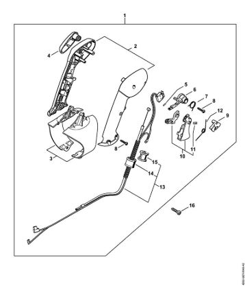 Control handle Blowers (BG, BR) BR 550 Stihl