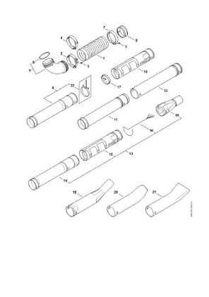 Picture of Pleated hose, Blower tube BR 550