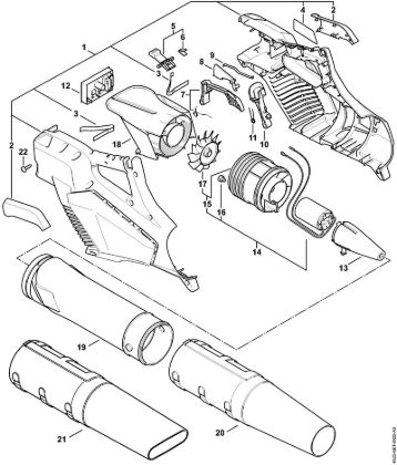 Spare parts BGA 57 Cordless blowers (BGA) BGA 57 Stihl