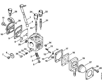 Carburetor C1Q-S68 Vacuum shredders (SH) SH 55 Stihl