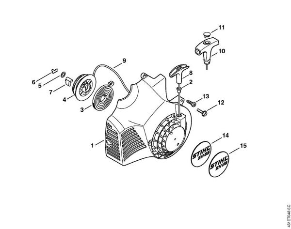 Rewind starter Vacuum shredders (SH) SH 55 C Z KAT Stihl